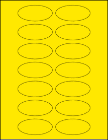 Sheet of 2.75" x 1.25" True Yellow labels