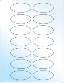 Sheet of 2.75" x 1.25" White Gloss Inkjet labels