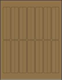 Sheet of 1" x 4.5" Brown Kraft labels