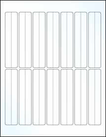 Sheet of 1" x 4.5" Clear Gloss Inkjet labels