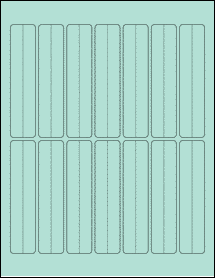 Sheet of 1" x 4.5" Pastel Green labels