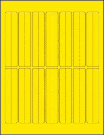 Sheet of 1" x 4.5" True Yellow labels