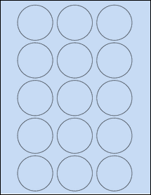 Sheet of 2" Circle Pastel Blue labels