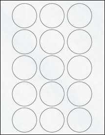 Sheet of 2" Circle Clear Matte Inkjet labels