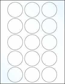 Sheet of 2" Circle Clear Gloss Laser labels