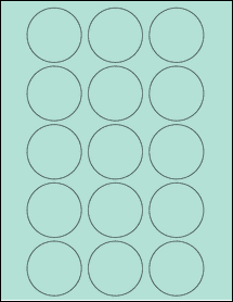 Sheet of 2" Circle Pastel Green labels