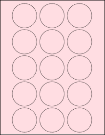 Sheet of 2" Circle Pastel Pink labels