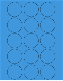 Sheet of 2" Circle True Blue labels