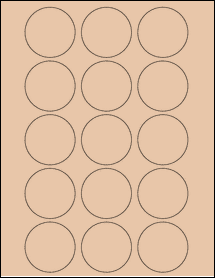 Sheet of 2" Circle Light Tan labels