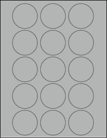 Sheet of 2" Circle True Gray labels