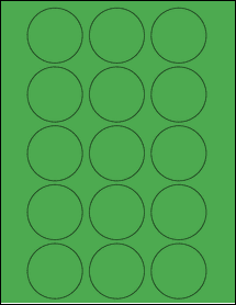 Sheet of 2" Circle True Green labels