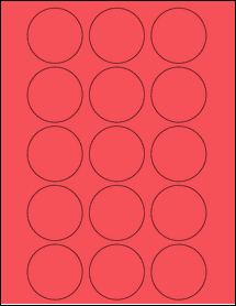 Sheet of 2" Circle True Red labels