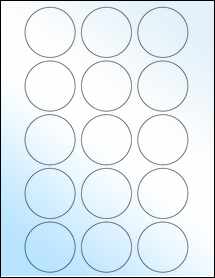 Sheet of 2" Circle White Gloss Inkjet labels