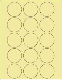 Sheet of 2" Circle Pastel Yellow labels