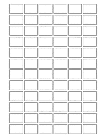 Sheet of 1.0625" x 0.75" Weatherproof Matte Inkjet labels