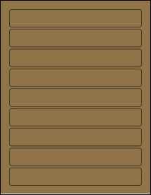 Sheet of 7.5" x 1" Brown Kraft labels