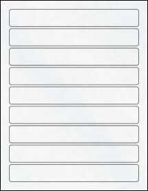 Sheet of 7.5" x 1" Clear Matte Inkjet labels