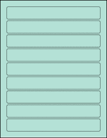 Sheet of 7.5" x 1" Pastel Green labels