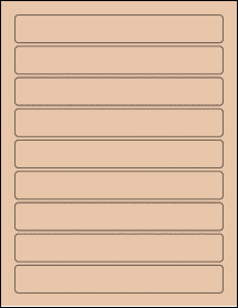 Sheet of 7.5" x 1" Light Tan labels