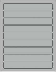 Sheet of 7.5" x 1" True Gray labels