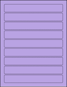 Sheet of 7.5" x 1" True Purple labels