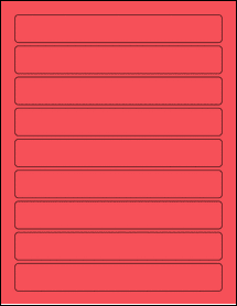 Sheet of 7.5" x 1" True Red labels