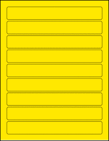 Sheet of 7.5" x 1" True Yellow labels