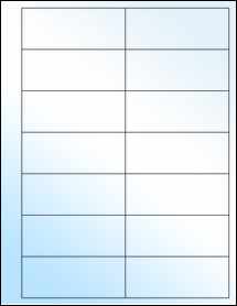 Sheet of 3.75" x 1.5" White Gloss Laser labels