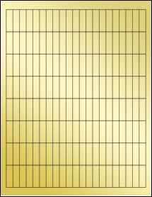 Sheet of 0.375" x 1.25" Gold Foil Laser labels