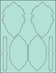 Sheet of 3.6074" x 5.5488" Pastel Green labels