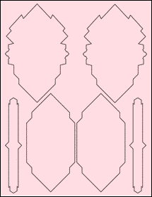 Sheet of 3.6074" x 5.5488" Pastel Pink labels