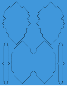 Sheet of 3.6074" x 5.5488" True Blue labels