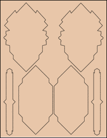 Sheet of 3.6074" x 5.5488" Light Tan labels