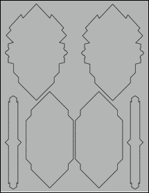 Sheet of 3.6074" x 5.5488" True Gray labels