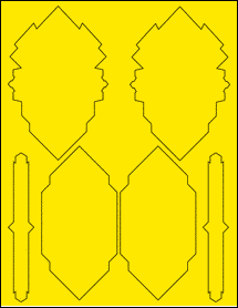 Sheet of 3.6074" x 5.5488" True Yellow labels