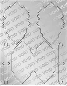 Sheet of 3.6074" x 5.5488" Void Silver Polyester labels