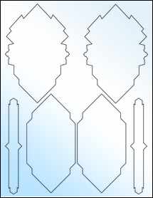 Sheet of 3.6074" x 5.5488" White Gloss Inkjet labels