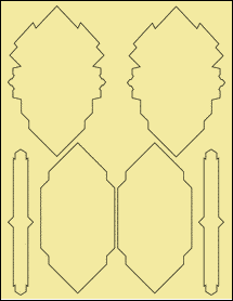 Sheet of 3.6074" x 5.5488" Pastel Yellow labels