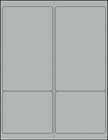 Sheet of 4" x 6.688" True Gray labels