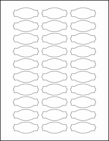 Sheet of 2" x 0.8728" Weatherproof Matte Inkjet labels