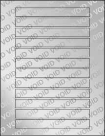 Sheet of 6.0625" x 0.7031" Void Silver Polyester labels