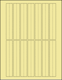 Sheet of 0.875" x 5" Pastel Yellow labels