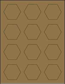 Sheet of 2.25" x 2" Brown Kraft labels