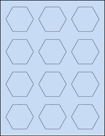 Sheet of 2.25" x 2" Pastel Blue labels