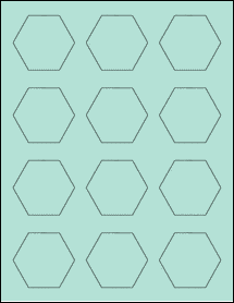 Sheet of 2.25" x 2" Pastel Green labels