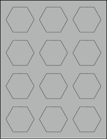 Sheet of 2.25" x 2" True Gray labels