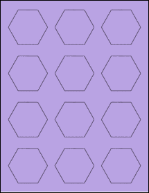 Sheet of 2.25" x 2" True Purple labels