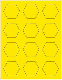 Sheet of 2.25" x 2" True Yellow labels