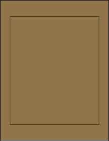 Sheet of 7" x 8.5" Brown Kraft labels