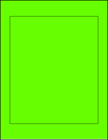 Sheet of 7" x 8.5" Fluorescent Green labels